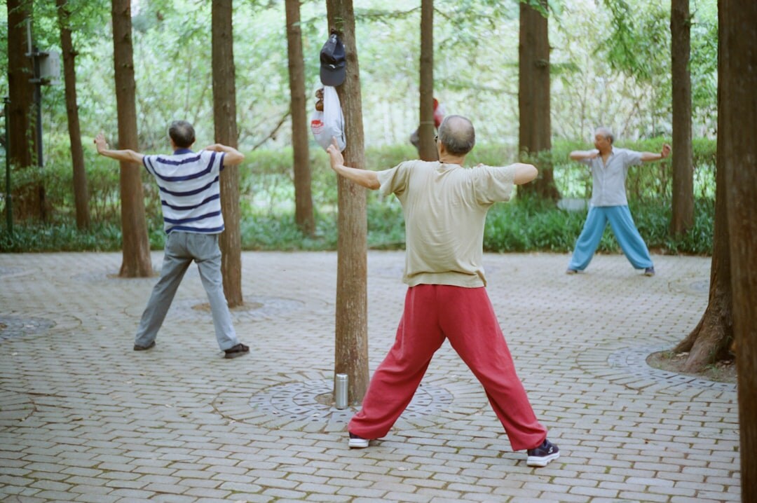 seniors exercising together