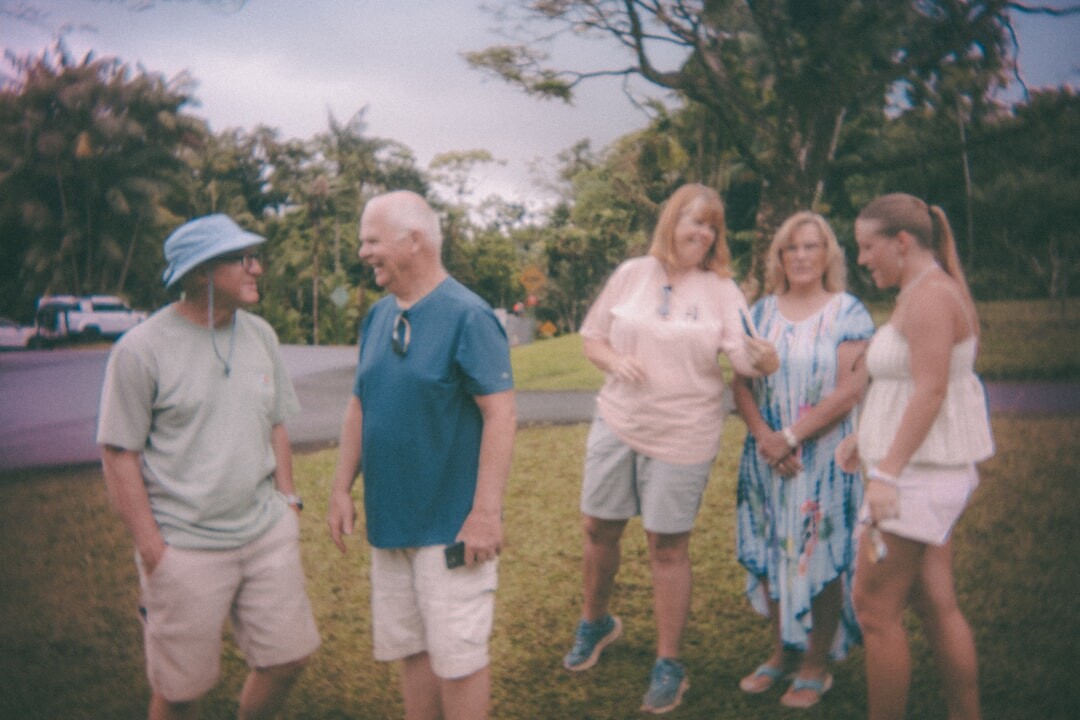 group of seniors socializing