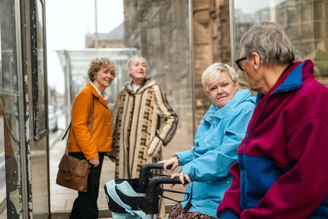 group of seniors outdoors